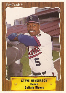 Steve Henderson 1990 Buffalo Bisons card