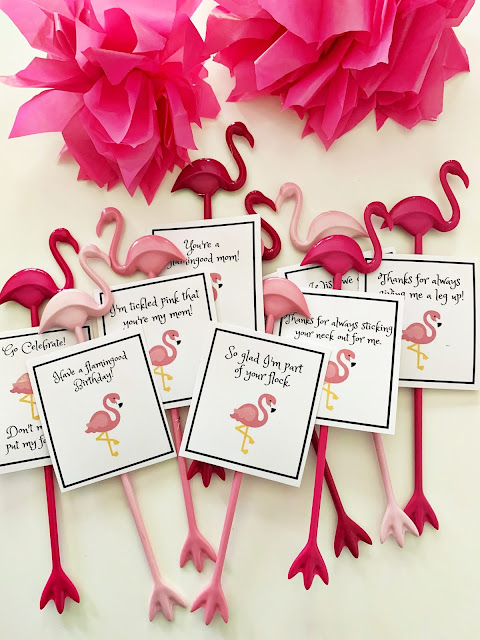 Flamingo swizzle sticks with puns @michellepaigeblogs.com