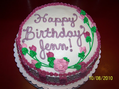 Happy Birthday Jennifer! This cake was made for a birthday party we had at 