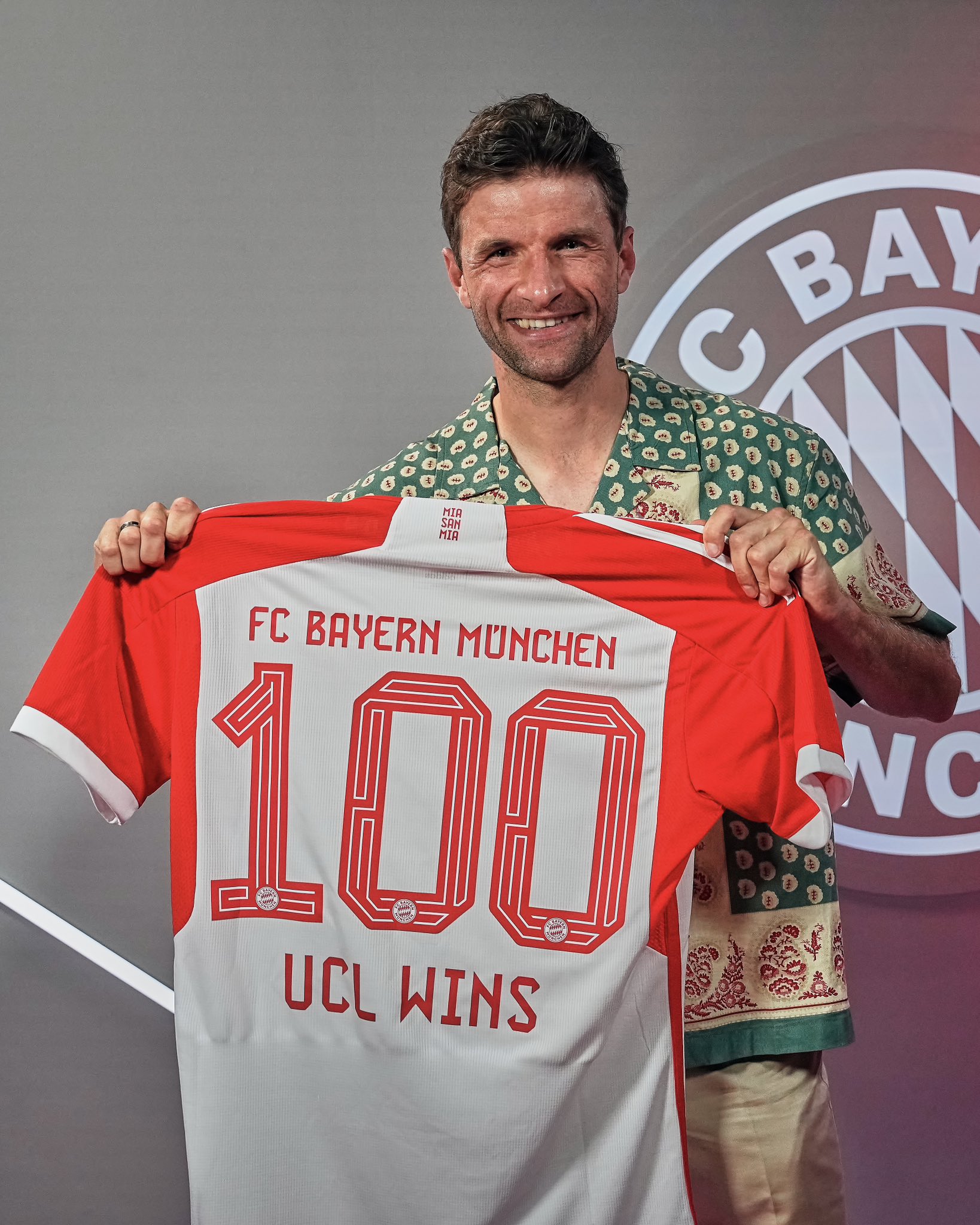 German midfielder, Thomas Muller, hit 100 Uefa Champions League (UCL) wins after Bayern Munich's 4-3 win over Manchester United on Wednesday 20 September, 2023 at Allianz Arena