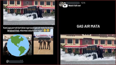 VIRAL! Colek Najwa Shihab, Oknum Polisi Pamer Kebal Gas Air Mata, Malah Dirujak Netizen