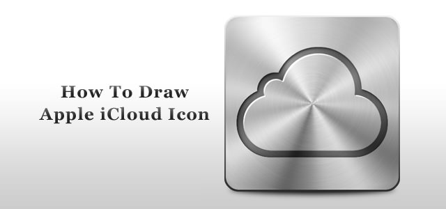 AppleのiCloudアイコンの作り方。リアルな立体感や金属の光沢を表現する。