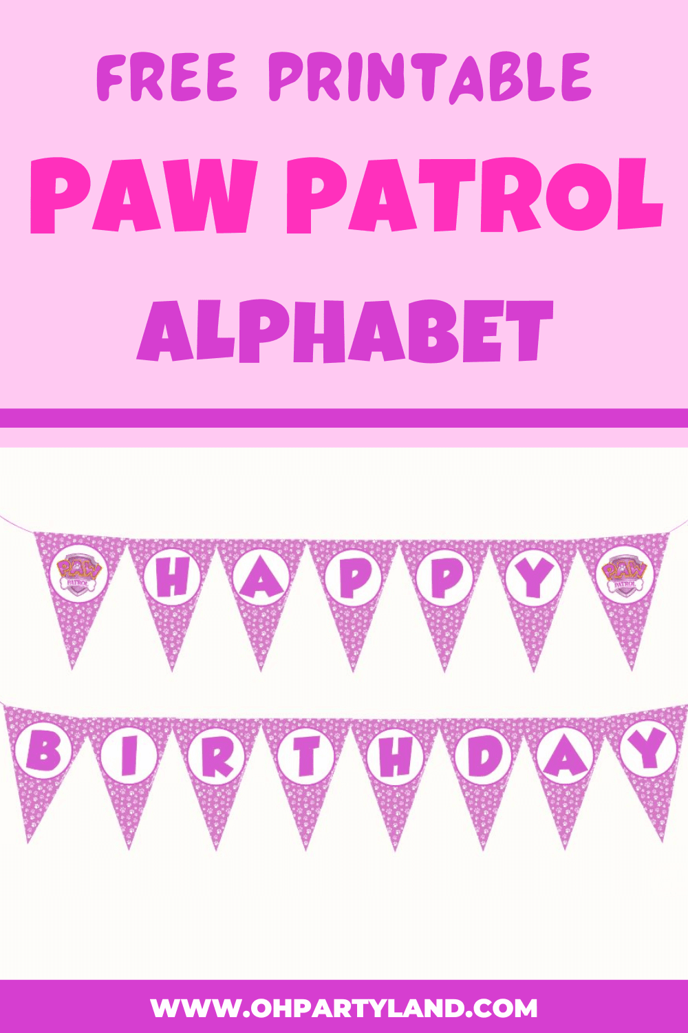 paw patrol birthday banner