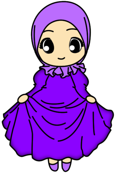 Fizgraphic Freebies Doodle Muslimah  Mini Skirt Comel