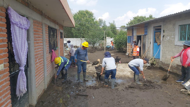 SOAPAMA continúa apoyando a la población de San Jerónimo Coyula ante desbordamiento de barranca