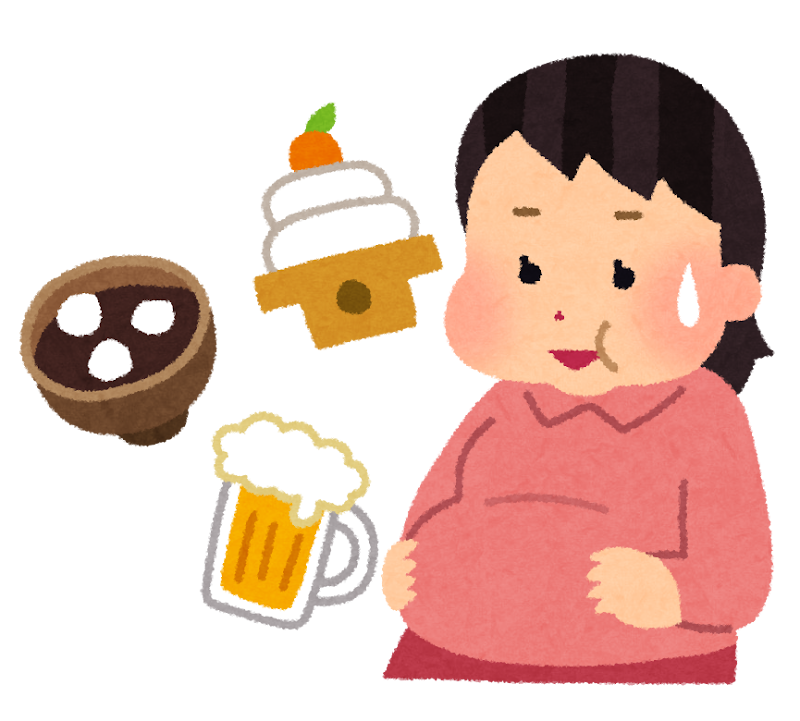 正月太りのイラスト かわいいフリー素材集 いらすとや