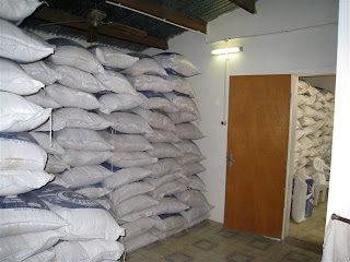 Image result for Rice bags in a room