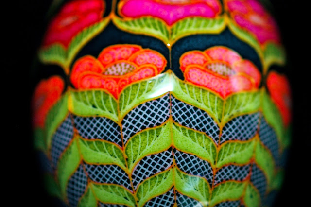 Netted Poppies Pysanky Ukrainian Easter Eggs