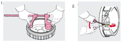 Memeriksa diameter tromol