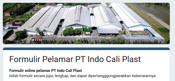 Loker PT. Indo Cali Plast Karanganyar