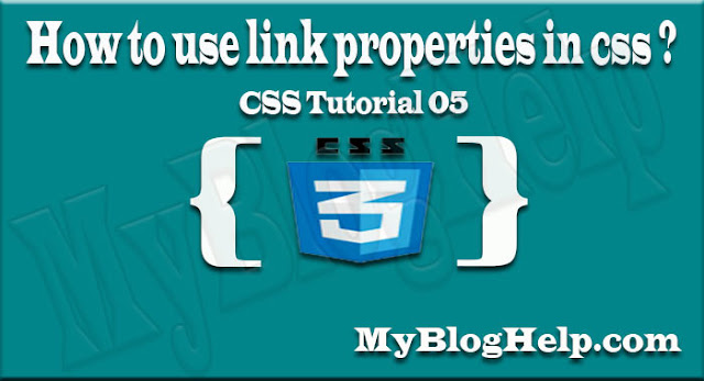 link properties in css