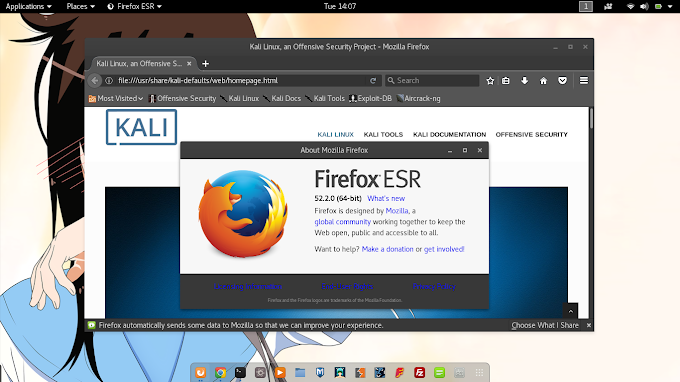 Cara update FireFox ESR di Kali Linux