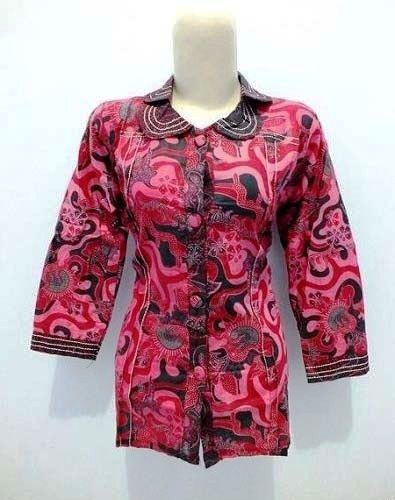  ff 35 model seragam batik guru modis dan polos modern 