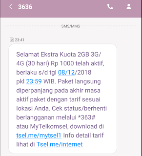 Cara Membeli Paket Internet Telkomsel 2GB Rp.1000 (Simpati loop). 