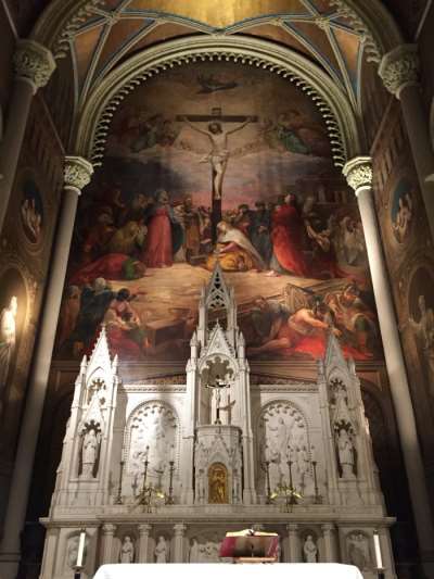 «Σταύρωση του Χριστού», ναός του Αγίου Στεφάνου στην Αμερική. Κωνσταντίνος Μπρουμίδης
