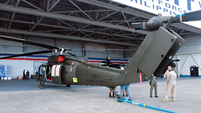 An S-70i Black Hawk Helicopter of the Philippine Air Force (PAF), Photo by the PAF