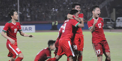 Terlihat suporter Indonesia ramai saat timnas U-19 sedang naik daun (bola.net)