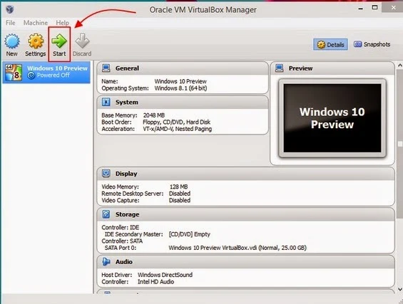 Cara Install Windows 10 Preview di VirtualBox (Beserta Gambar)