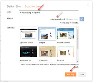 Tutorial membuat blog gratis