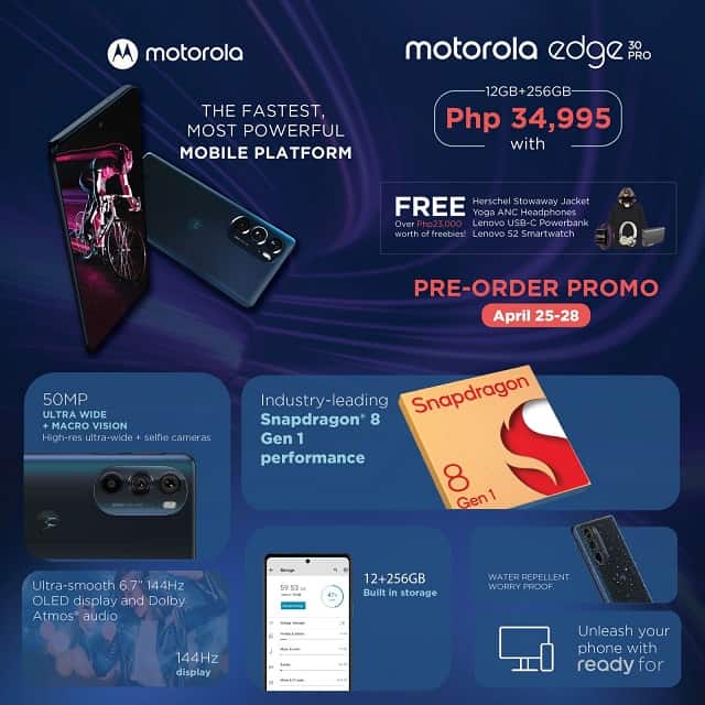 Motorola Edge 30 Pro now available for Pre-order at P34,995 with Freebies!