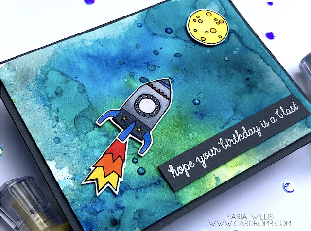 #cardbomb, #simonsaysstamps, #reverseconfetti, #tonicstudiosusa, #nuvoshimmerpowder, #moonmen, #watercolor, #art, #outerspace, #copics, #color, #paper, #stamping, #ink, #card, #cardmaking, 