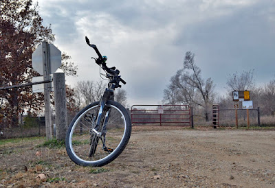 Bike at end of Grant Wood Trail