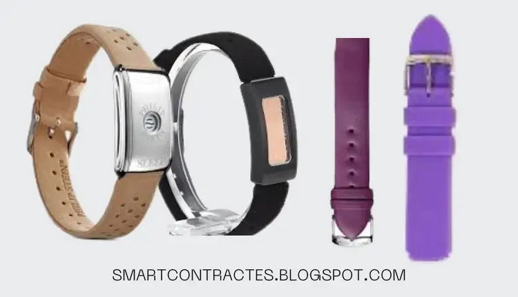 Image of two Philip Stein SLEEP-S-Purple bracelets and two watch straps