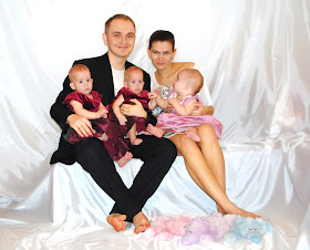Vasilkov's family with their babies 9 months