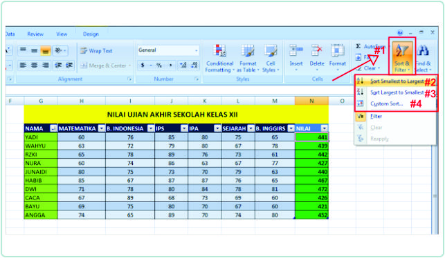  Cara  Mengurutkan Nama  Sesuai  Abjad MS Excel Paling Mudah