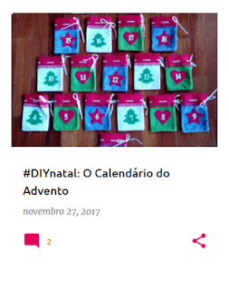 Sacos usados para colocar as cartas do calendário do advento de 2017