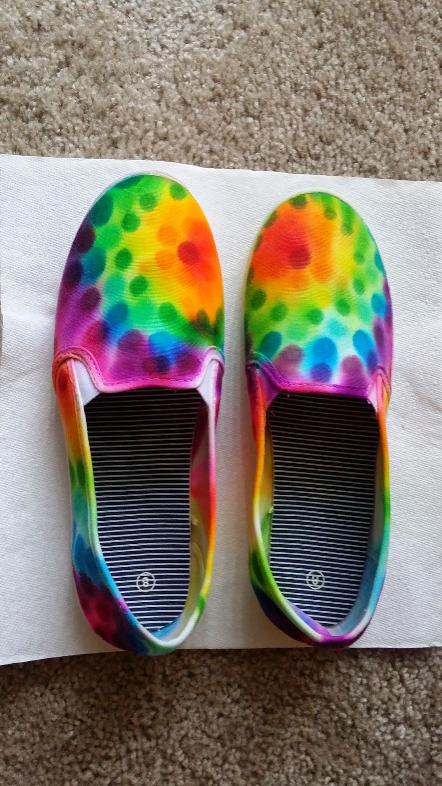 Made In Michigan DIY Tie Dye Shoes (with Sharpies!)