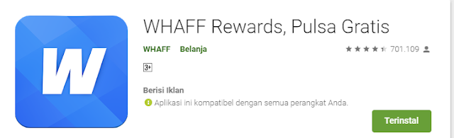 Mendapatkan Pulsa Gratis dengan Whaff Rewards