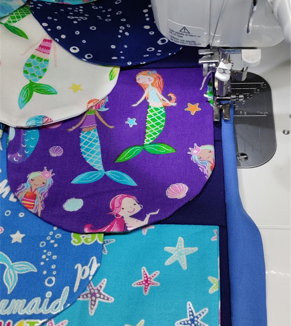 Hydra quilt using Mystical Mermaids fabrics