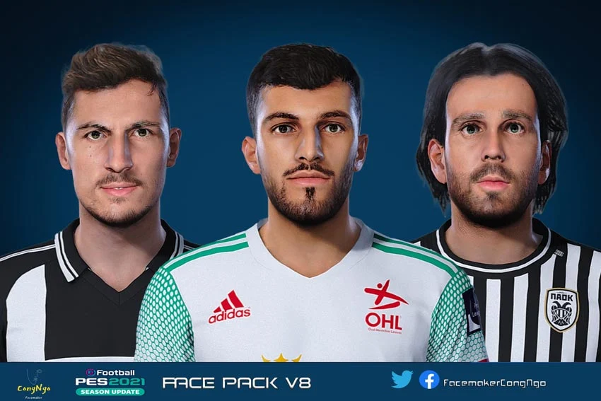 Facepack V8 2021 For eFootball PES 2021