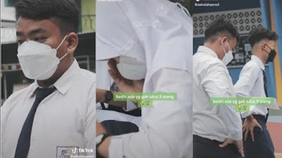 Viral Tiga Siswa Ini Hampir Nangis Dinyatakan Tak Lulus, Ujungnya Cuma Diprank Guru.