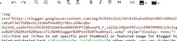 Hide Featured Image URL From Blogger