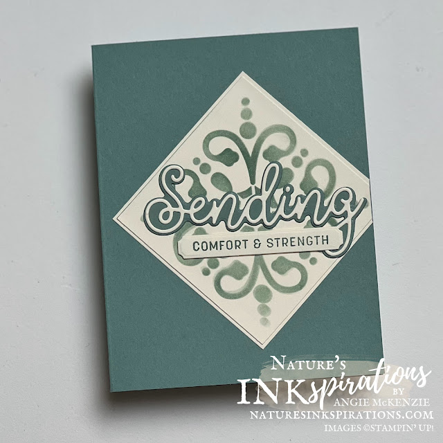 Sympathy card using Plenty of Patterns Decorative Mask and Sending Smiles Bundle | Nature's INKspirations by Angie McKenzie