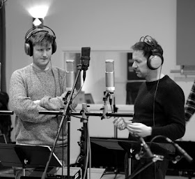 James Hall and Iestyn Davies recording 'Countertenor Duets' (Photo David Gough/Vivat Music Foundation)