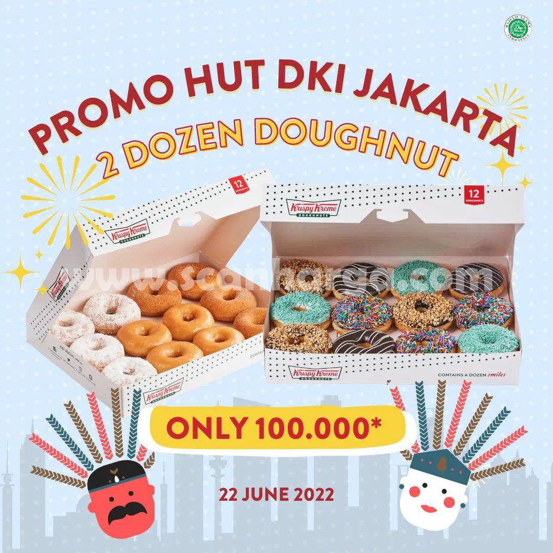 Promo KRISPY KREME HUT DKI JAKARTA – Beli 2 Lusin Donat cuma 100rb