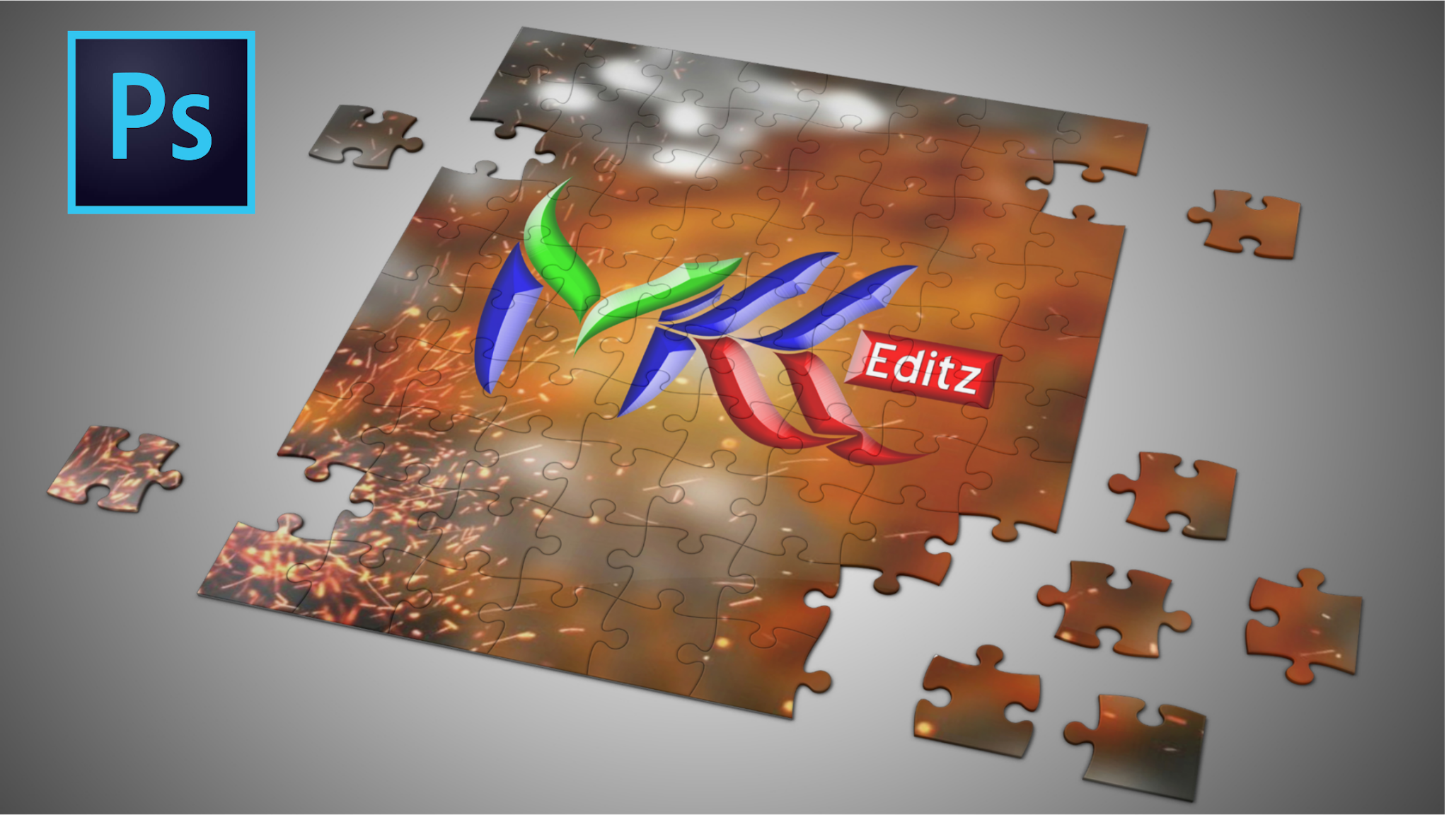 Download Puzzle effect frame in psd template download | puzzle effect frame mockup file