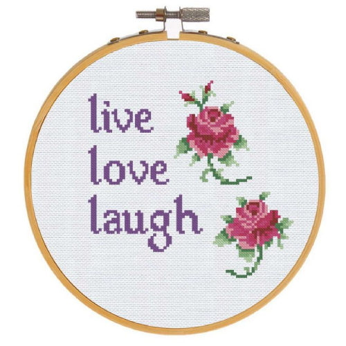 Live, Love, Laugh - Free Cross Stitch Pattern