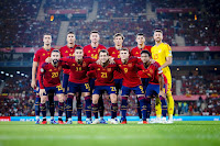 SELECCIÓN DE ESPAÑA. Temporada 2023-24. Mikel Merino, Rodri Hernández, Aymeric Laporte, Robin Le Normand, Álvaro Morata, Unai Simón. Dani Carvajal, Ferran Torres, Mikel Oyarzabal, Gavi y Alejandro Balde. SELECCIÓN DE ESPAÑA 2 🆚 SELECCIÓN DE ESCOCIA 0 Jueves 12/10/2023, 20:45 horas. Eurocopa 2024, fase de clasificación, Grupo A, jornada 7. Sevilla, España, estadio de La Cartuja: 45.623 espectadores. GOLES: ⚽1-0: 73’, Álvaro Morata. ⚽2-0: 86’, Oihan Sancet.