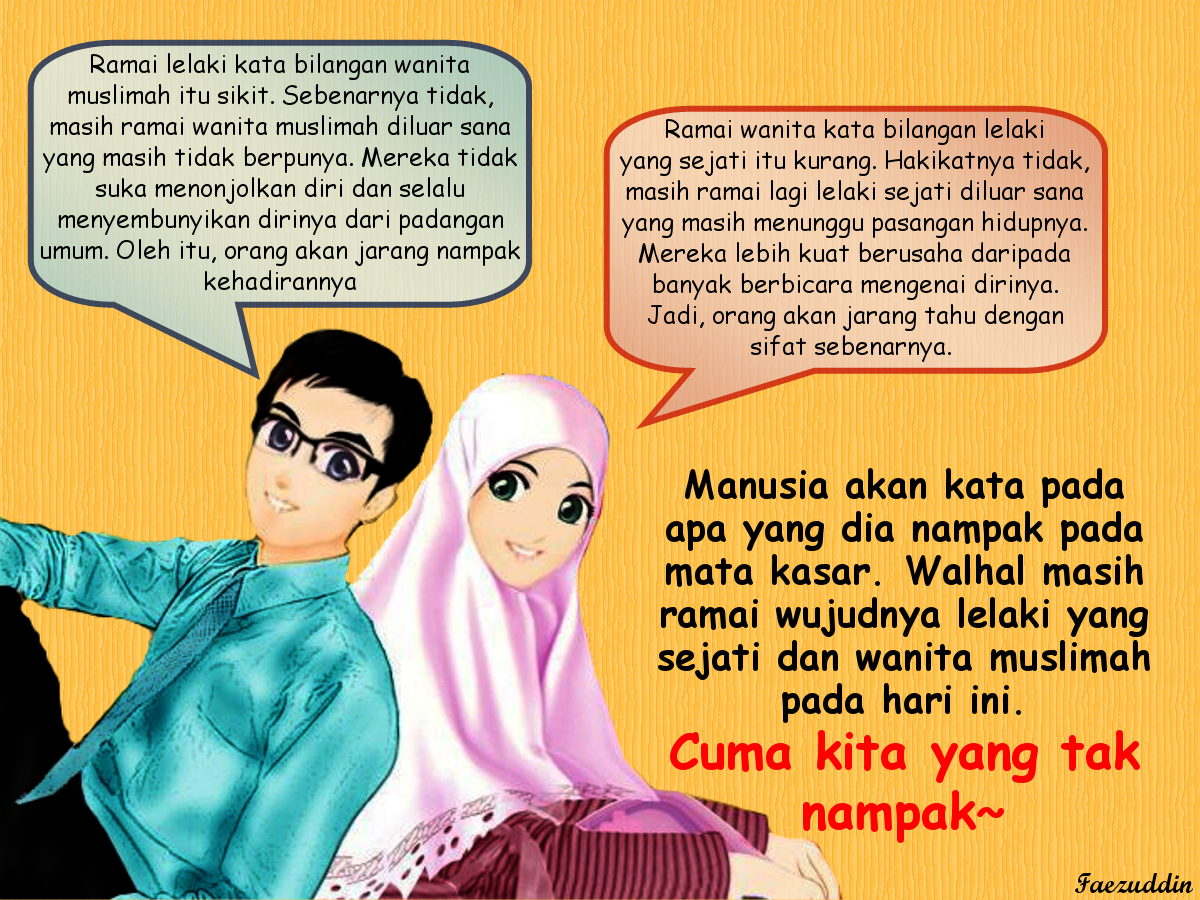 Download Gambar Kartun Islami Pasangan Top Gambar