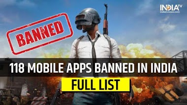 PUBG and 118 New Chinese Apps Banned by Indian Govt. Full list of Banned Apps.
