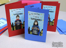 Super Hero Last Day Keepsake Cards