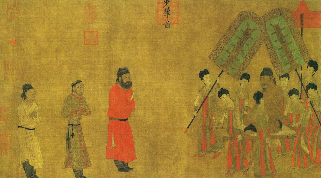 Yan Liben - Emperor Taizong gives an audience to the ambassador of Tibet - 640