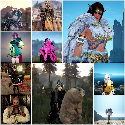 character avatars of my friends from Black Desert Online