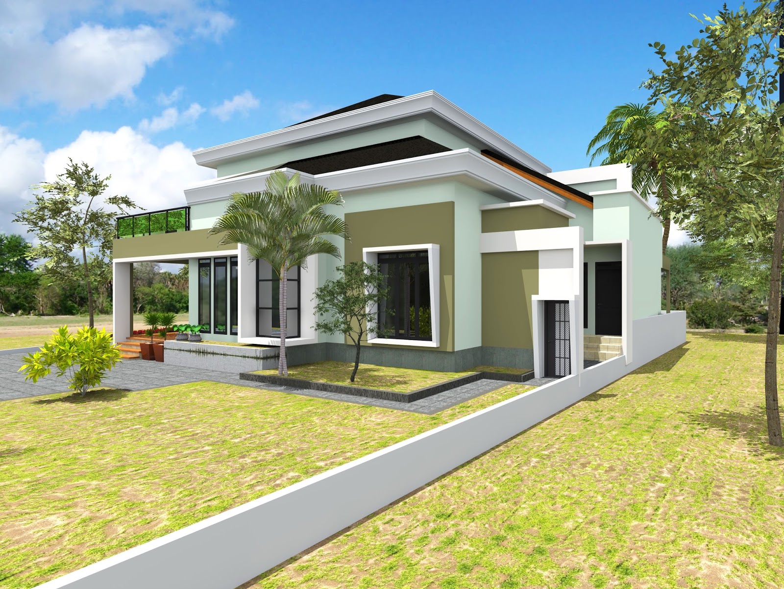 2mdesain Desain Rumah Hunian Konsep Modern