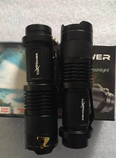 LuxPower Tactical V300 LED Flashlight [2 PACK] - 300 Lumens Best Mini CREE