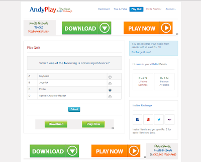 Get Free Recharge From AndyPlay